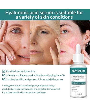 3 Pack Hyaluronic Acid Serum - Moisturizing Anti-Wrinkle Face Treatment (1FL.OZ) - International Shipping - Buy Online on GoSupps.com
