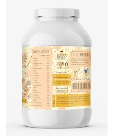 Mighty Elements Vegan Protein Vanilla 1kg 85% Plant-Based Protein Gluten-Free Lactose-Free Protein Powder for Muscle Building & Shakes - Buy Online on GoSupps.com