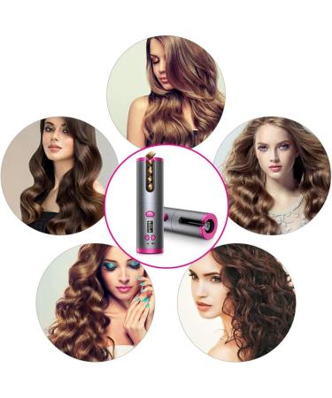 GeRRiT Cordless Automatic Hair Curler Set - Ceramic Wireless Curling Iron Wand Rechargeable & Portable Auto Shut-Off - Perfect for International Shipping - Buy Online on GoSupps.com