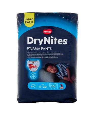 Huggies Drynites 4 - 7 years boys (17 - 30 kg) - Underwear set Night Night Suction for children who make Pipi in bed - X32 diaper pants 32 pieces for children 4-7 years (32 pieces)