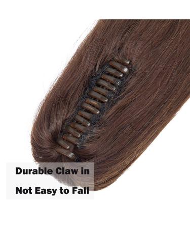SEGO 100% Remy Dark Brown Ponytail Extension | Clip-In Real Hair Braid - 14 (35cm) - Buy Online on GoSupps.com
