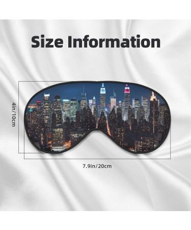 Buy New York City Night Printed Soft Eye Mask | Zero Eye Pressure Travel Blackout Eye Mask for Better Sleep - Buy Online on GoSupps.com