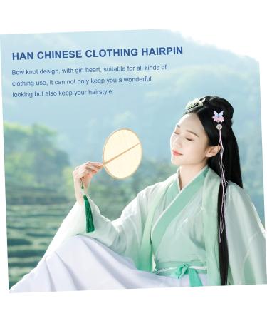 minkissy 2 Pairs Hanfu Headwear Kanzashi Hair Clip Japanese Style Hair Clasp Flower Hair Clips for Women Qipao Hair Accessories Kids Decor Purple Child Metal Acrylic Chinese Style Side Clip - Buy Online on GoSupps.com