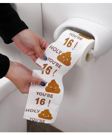 16th Birthday Toilet Paper Roll - Funny Gag Gift for Boys and Girls | Novelty Birthday Party Decorations and Supplies - Buy Online on GoSupps.com