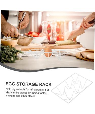 Alipis Egg Tray Eggs Fridge Egg Holder for Refrigerator Egg Cartons Reusable Egg Stand Flat Shoes Storage 18.00X12.00X3.50CM White - Buy Online on GoSupps.com