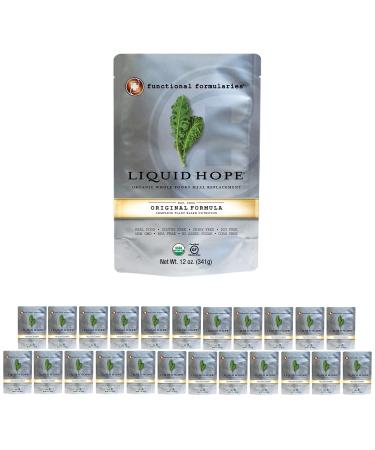 Functional Formularies Liquid Hope Organic Tube Feeding Formula And Nutritional Meal Replacement Supplement, 12 Oz Pouch, Pack of 24 Original Formula 12 Ounce (Pack of 24)