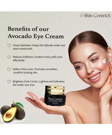Skin Centrick - Avocado Eye Treatment Nourishing and Hydrating Eye Cream best for dark eye circle Tired Eyes 99% Naturally Derived Formula - Buy Online on GoSupps.com