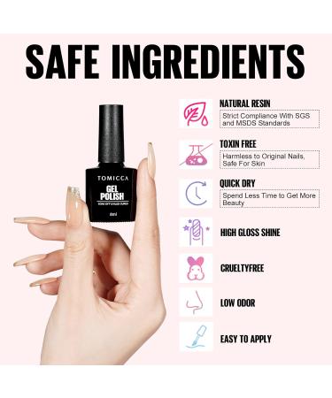 TOMICCA 4PCS Jelly Nude Gel Polish Set - Sheer Clear Crystal Translucent French Manicure Kit - Buy Online on GoSupps.com