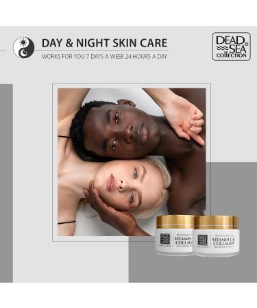 Dead Sea Collection Anti Wrinkle Vitamin C & Collagen Night Face Cream - Skin Care Essential Face Cream for Women and Men - 50ml Face Moisturizer for All Skin Types - Buy Online on GoSupps.com