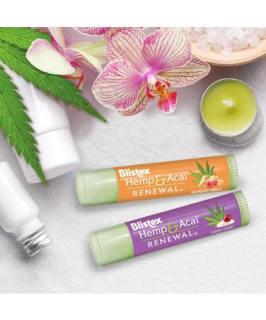 Buy SZZL Hemp & Acai Renewal Lip Balm - Raspberry Ginger & Cherry Cream - Nourishing Moisturizer for All Skin Types - 2 Pack + 3 Limited Edition Treats - Buy Online on GoSupps.com