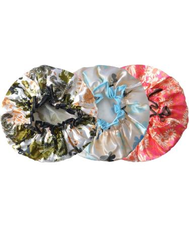 3 Packs Shower Caps for Women KissDate Waterproof Reusable Elastic Bath Cap Shower Cap for Women Long Hair Shower Spa Salon Accessories Sunflower - Buy Online on GoSupps.com