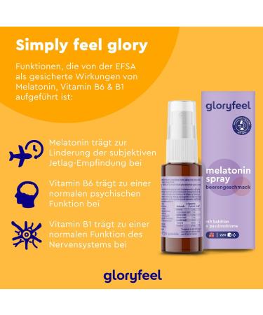 Gloryfeel Melatonin Sleep Spray - 0.5 mg for Peaceful Sleep | 200+ Nights | Delicious Very Berry Flavor | Vegan & Natural - Buy Online on GoSupps.com