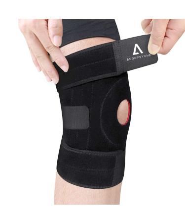 Anoopsyche Knee Support for Men Women Adjustable Open-Patella Neoprene Knee Brace with Anti-Slip Strips - For Arthritis Joint Pain Meniscus Pain Relief Sports Running Injury Rehabilitation