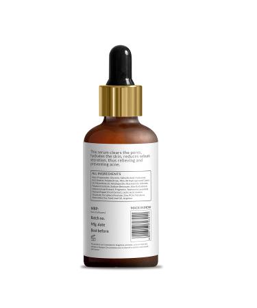 Sirona 2% Salicylic Acid Face Serum - Reduces Open Pores & Bumpy Texture | 30ml with Tea Tree Oil Hyaluronic Acid & Vitamin E - Buy Online on GoSupps.com