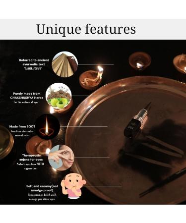 TATSAT-WELLNESS THROUGH AYURVEDA Kh l avec herbes pures suie m dicale et ghee de vache Desi | Sans danger pour les b b s | Test en laboratoire | Sans conservateurs | Noir finition mate (1 pi ce - Buy Online on GoSupps.com