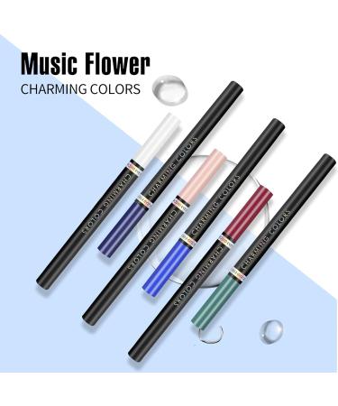 Music Flower Coloured Eyeliner | Waterproof Smudge-Proof Liquid Pencil | Dark Blue | Multiple Color Options - Buy Online on GoSupps.com