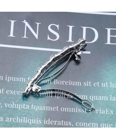 Yheakne Boho Crystal Hair Clip Pin Silver Cz Bar Hair Pin Barrette Vintage Hair Barrette Pins Decorative Bobby Pin Rhinestone Bar Hairclip Shine Bride Hair Accessories for Women and Girls (Silver C) - Buy Online on GoSupps.com