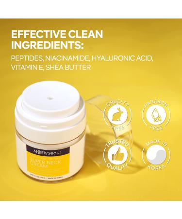 Super Neck Firming Cream for Neck & Chest - Tighten, Smooth & Hydrate with Complex Peptides, Niacinamide & Hyaluronic Acid - Korean Skin Care - Buy Online on GoSupps.com