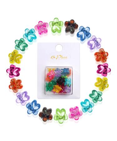 Mini Hair Clips for Women and Girls 0.5 Small Hair Clips  B.PHNE Kids Cute Mini Claw Clips 90s Clamps for Women Girls Hair Accessories Baby Girl Butterfly Hair Clips 20Pcs Flower