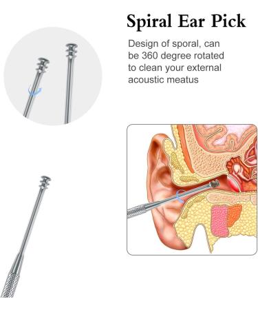 FIXBODY Earwax Removal Kit - 4 PCS Stainless Steel Ear Pick Set with Storage Box - Buy Online on GoSupps.com