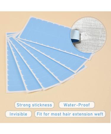 120 PCS Double Sided Hair Extension Tape Tabs - Waterproof Adhesive, 4cm x 0.8cm, Blue - Buy Online on GoSupps.com