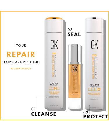 GK HAIR Color Protection Shampoo & Conditioner Combo | Moisturizing Argan Oil Formula | Paraben & Sulfate Free for Damaged Frizzy Oily & Dry Hair - International Shipping - Buy Online on GoSupps.com