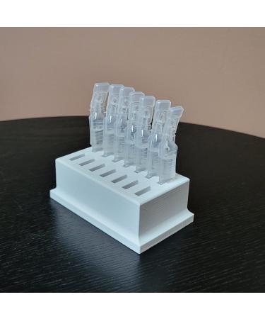 Znet3D Eye Drop Vials Holder & Storage - Single-Use Disposable Eye Drop Vials - Holds 14 Single Use Disposable Vials (White)