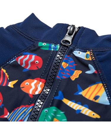UPF 50+ Baby Boy/Girl Swimsuit with Sun Hat, Colorful Fish Design | 18-24 Months - Buy Online on GoSupps.com