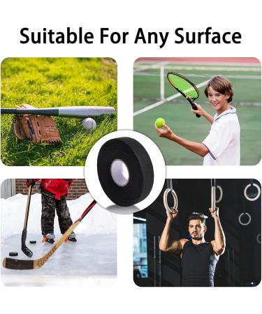 Buy Mhymx 2 Rollers Rack Tape - 50m Thug Tape for Ice Hockey & Tennis | Self-Adhesive Slide-Resistant Grip Strap (Black) - International Shipping Available - Buy Online on GoSupps.com