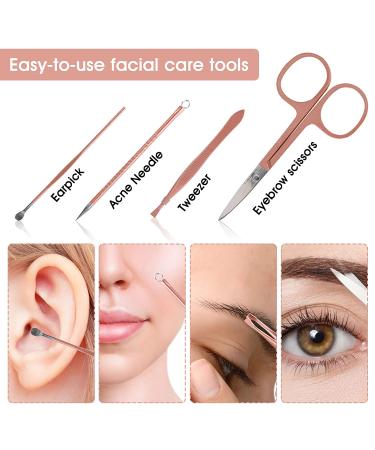 Rose Gold Stainless Steel Manicure Set - 12 in 1 Nail Clippers and Beauty Tools with Pink Leather Bag | Home, Workplace & Travel Friendly | Great Gift Idea - Buy Online on GoSupps.com