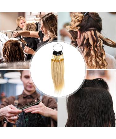 Lurrose 1 Set Hair Color Light Brown Hair Samples Natural Remy Human Hair Human Hair Color Rings Hair Extensions Human Hair Ring Hair Testing Color Chip Stainless Steel Color Test - Buy Online on GoSupps.com