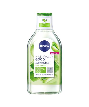 Nivea Naturally Good Agua Micelar Con aloe vera Bio (400 ml) Limpiador Facial Que Elimina el Maquillaje y Las Impurezas Hidratante Facial Con Ingredientes Naturales - Buy Online on GoSupps.com