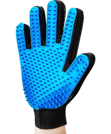 BANSHAN Pet Gloves Beauty Tools New 259 Needles Furniture Pet Hair Removal Gloves - Cat and Dog Long and Short Hair Soft Massage Hair Removal Brush - Soft Beauty Gloves (1 Right Hand Blue) - Buy Online on GoSupps.com