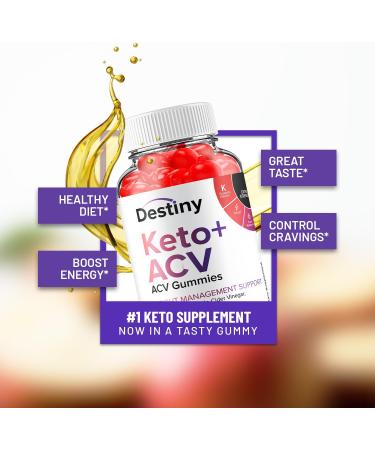 Buy Destiny Keto ACV Gummies (2 Pack) | Advanced Apple Cider Vinegar Dietary Supplement for Men & Women | 120 Gummies - Fast International Shipping - Buy Online on GoSupps.com