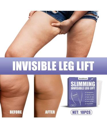 Thigh Lift Tape - Transparent Adhesive Bandage for Leg Skin Tightening | Anti-Chafing Waterproof Pads (40pcs - Buy Online on GoSupps.com