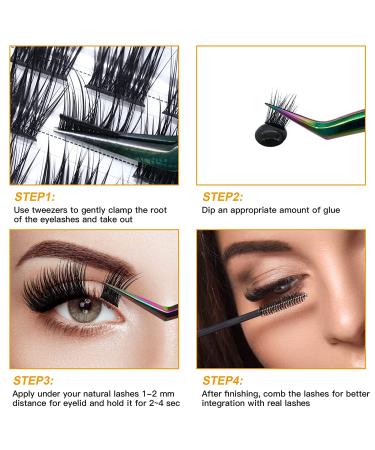 Buy B&Q Lash Clusters D Curl 8-16MIX - DIY Eyelash Extensions, 72 Fluffy Individual Lashes - Buy Online on GoSupps.com