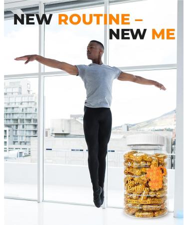 Bee Pollen 100 Vegetarian Capsules with Propolis - Organic Multivitamin for Men Women - Fermented Granules - Immune Energy Support - Non GMO Pregnancy Friendly 100 Count (Pack of 1) - Buy Online on GoSupps.com