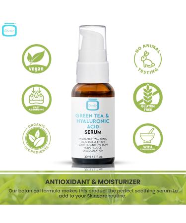Omic Green Tea & Hyaluronic Acid Serum for Face 1 fl oz / 30 ml - Acne Spot Remover Reduce Wrinkles Helps to Hydrayein Skin Anti-aging Serum - Buy Online on GoSupps.com