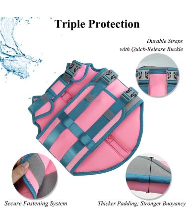 Vivaglory Sporty Style Dog Vest - Durable Neoprene Pet Security Vest for Medium Dogs (M: 53-64cm) - Comfortable & Stylish Pink Gray - Buy Online on GoSupps.com