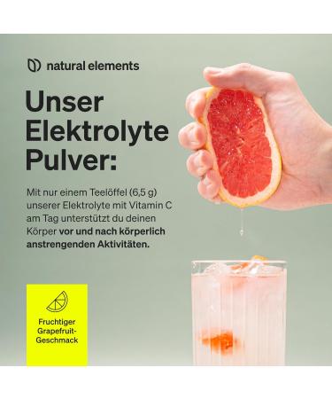 Electrolytes Powder - Grapefruit Flavor - 200g for 30 Portions - Vegan Natural Aroma Made in Germany Lab-Tested - Buy Online on GoSupps.com