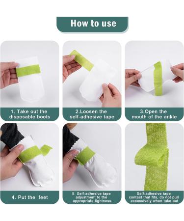 Ladadee Disposable Dog Booties - 8Pcs M-Width 1-2.5in - Paw Protection Socks for Small Dogs - Adjustable Straps for Hardwood Floors - Buy Online on GoSupps.com