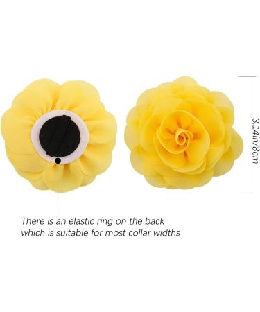 LUTER 4pcs Pet Collar Flowers Multicolored Dog Flower Tie&Bow Floral Collar Charms Accessories Detachable Flower Embellishment for Cats Dogs Pets Supplies (8cm/3.14inch) - Buy Online on GoSupps.com
