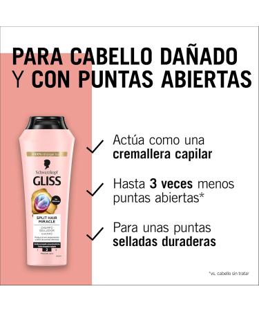HENKEL IBERICA SA Gliss Sealing shampoo for open and frizzy hair Split Hair Miracle 250 ml sealing series - Buy Online on GoSupps.com