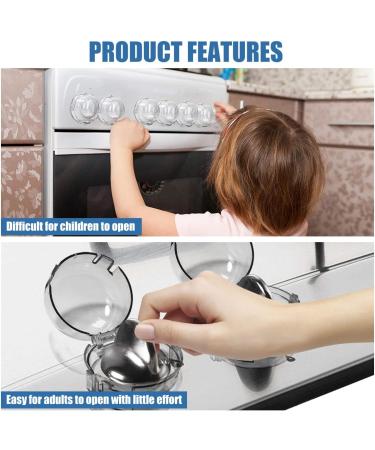 Nyidpsz6 Pcs Stove Knob Covers Universal Clear Gas Electric Oven Protection Locks Oven Knob Lock Security Knob Cover Guards Cooker Switch Protective Cover for Baby Toddlers(Transparent Color) - Buy Online on GoSupps.com