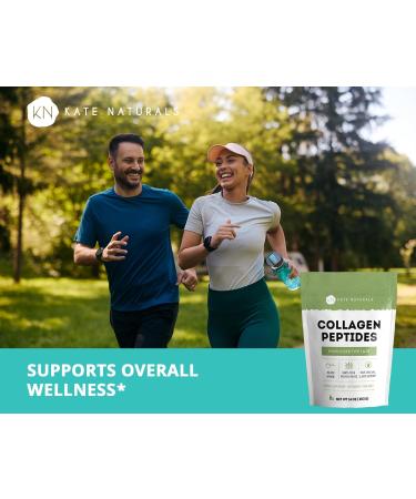 Kate Naturals Collagen Peptides Powder for Hair Skin Nails & Joints (16oz Hydrolyzed Unflavored) Grass-Fed & Pasture-Raised Bovine Collagen Types 1 & 3 1 Pound (Pack of 1) - Buy Online on GoSupps.com
