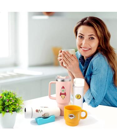 BABORUI Non-Slip Silicone Cup Cradle with Felt Edge Squeegee - Blue Tumbler Holder for Glass Cups, Bottles, Mugs - Ideal for Vinyl Application & Crafting - Buy Online on GoSupps.com