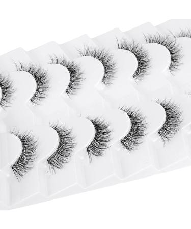 7 Pairs Focipeysa Wispy Faux Mink False Eyelashes 11mm-Clear Band - Buy Online on GoSupps.com