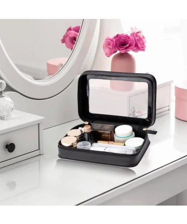 Clear Travel Toiletry Bag for Women and Men - Black Makeup Organizer & Transparent Toiletries Bag - Buy Online on GoSupps.com