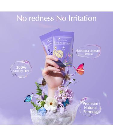 Mallowwax Waxing Kit - Hair Removal Wax Warmer Kit with Lavender Beads - Brazilian Bikini Wax for Women and Men - Body Wax for Legs, Armpit, Eyebrow, Facial - 14.1oz - Buy Online on GoSupps.com