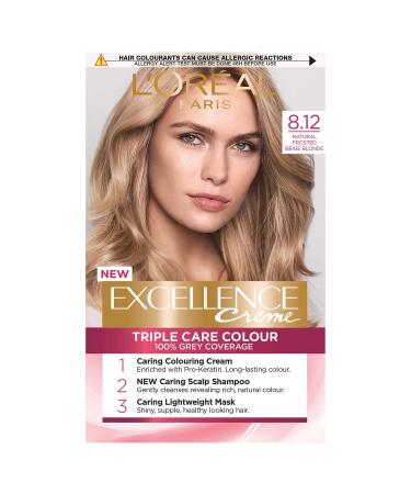 L'OREAL Excellence Nat Frosted Beige Blonde 8.12 1 Unit 8.12 Frosted Beige Blonde 1 unit (Lot de 1)